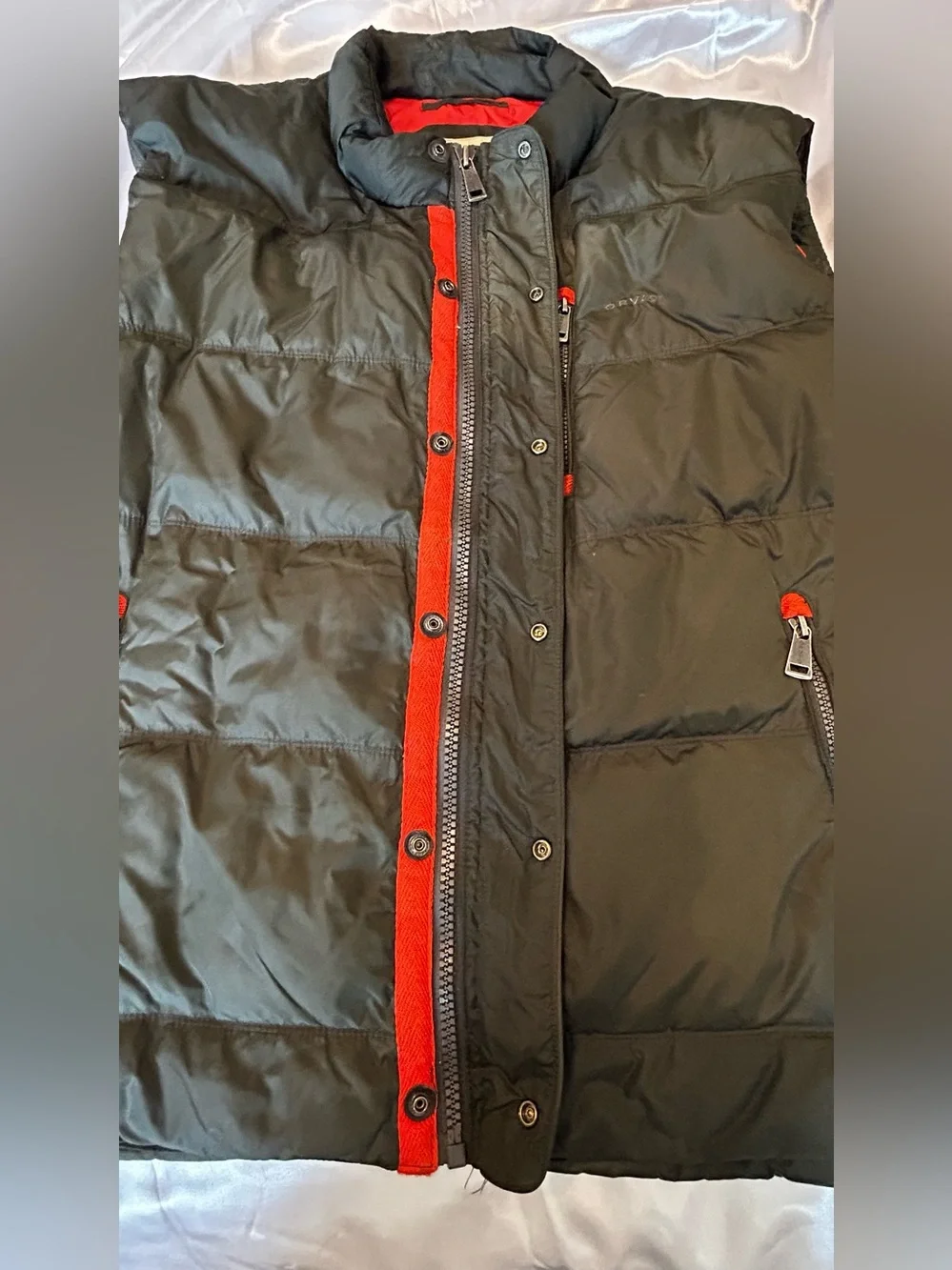 Orvis Puffer Vest Mens XXL Duck Down Outdoor Hiking‎ Classic Olive Green